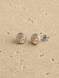 Ohrstecker versilbert/Vergoldet 5mm - Schmuck aus Tierasche/Tierfell/Brautstrauß/Kinderhaar