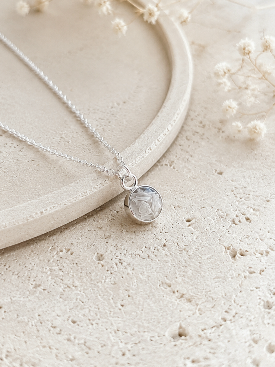 Erinnerungskette 925er Silber/18k vergoldet 6mm - Schmuck aus Tierasche/Tierfell/Brautstrauß/Kinderhaar