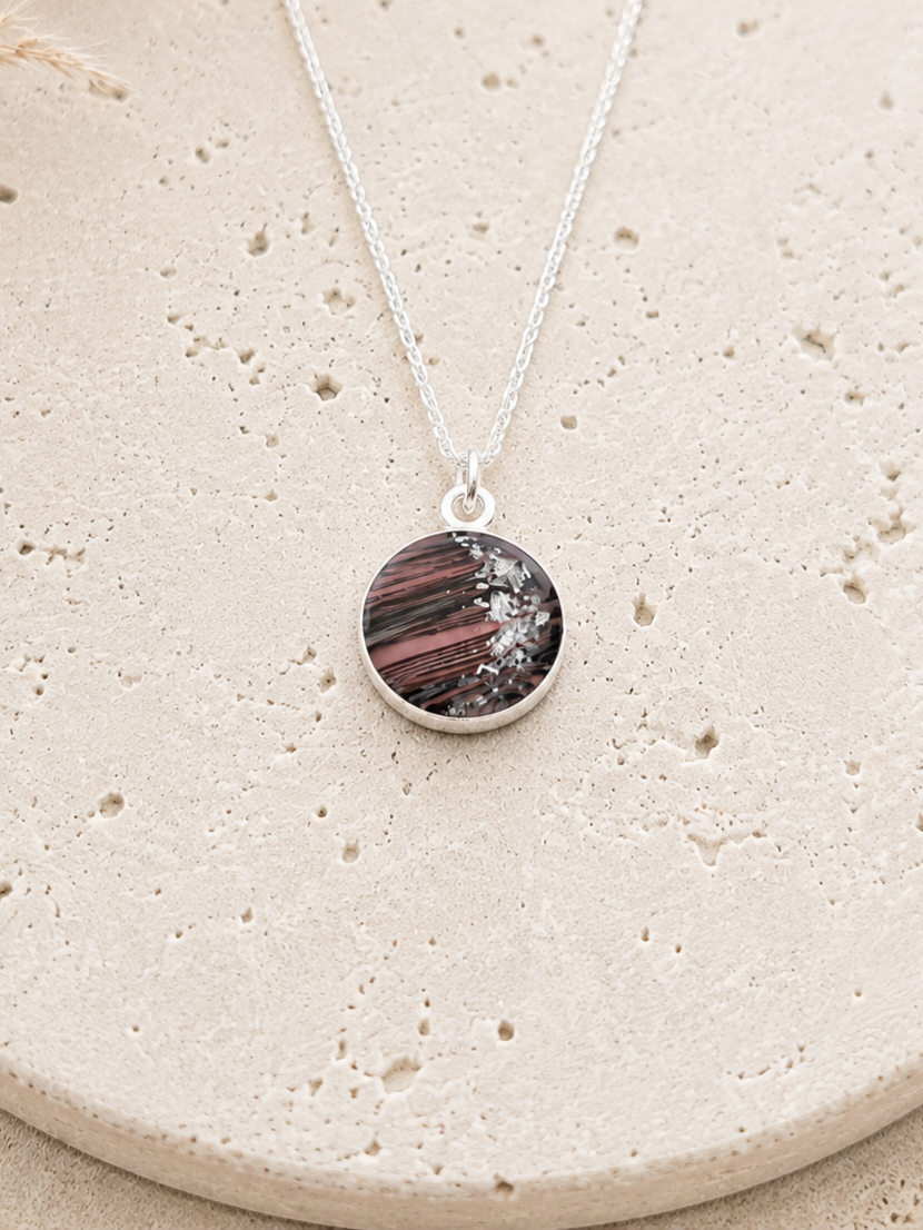 Erinnerungskette 925er Silber/18k vergoldet 12mm - Schmuck aus Tierasche/Tierfell/Brautstrauß/Kinderhaar