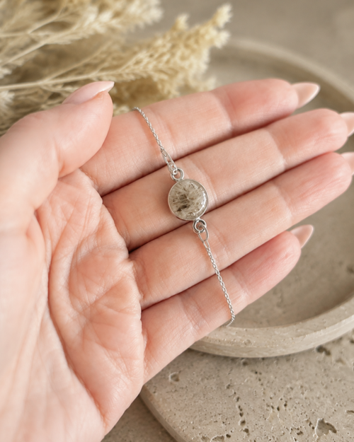 Erinnerungsarmband 925er Silber/18k vergoldet - Schmuck aus Tierasche/Tierfell/Brautstrauß/Kinderhaar