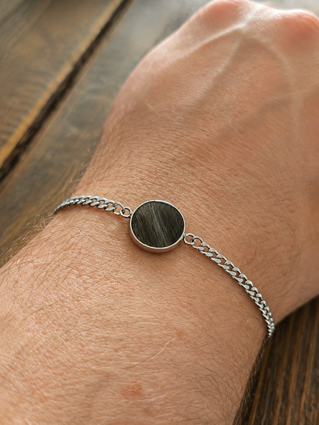 Armband 3mm breit - Schmuck aus Tierasche/Tierfell/Kinderhaar