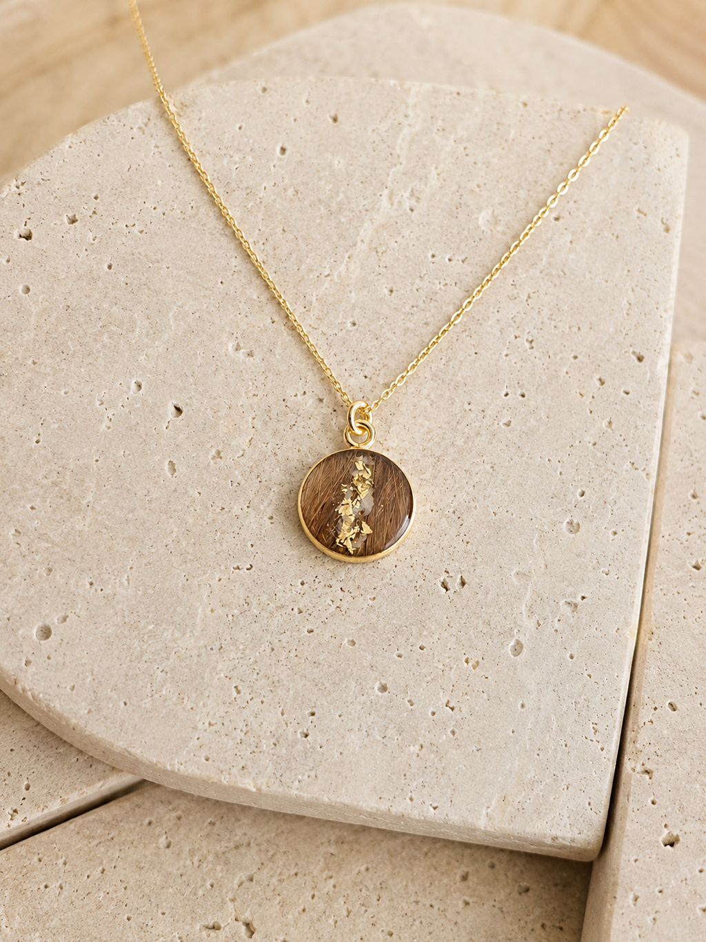 Erinnerungskette 925er Silber/18k vergoldet 12mm - Schmuck aus Tierasche/Tierfell/Brautstrauß/Kinderhaar